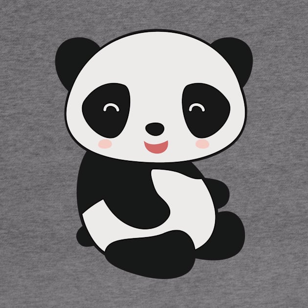 Cute Chubby Panda Bear Graphic Illustration by New East 